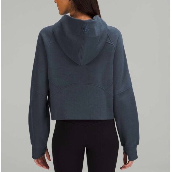 Lululemon Scuba 1/2 Zip Hoodie XS / S Iron Blue Fade Sweatshirt Cozy Cotton Terr - Picture 2 of 8
